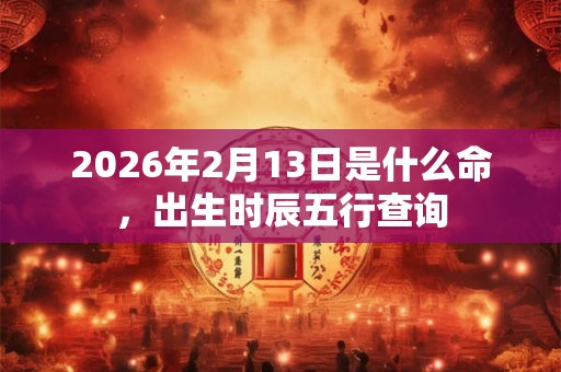 2026年2月13日是什么命，出生时辰五行查询