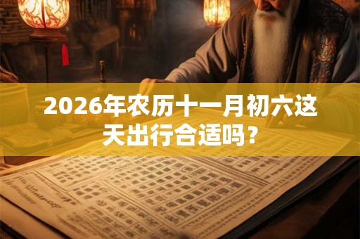 2026年农历十一月初六这天出行合适吗? 2026年农历十一月初六这天出行合适吗?
