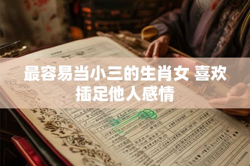 最容易当小三的生肖女 喜欢插足他人感情