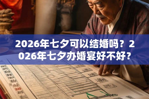 2026年七夕可以结婚吗？2026年七夕办婚宴好不好？