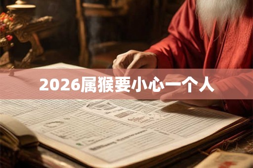 2026属猴要小心一个人 2026属猴要小心一个人