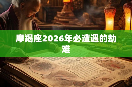 摩羯座2026年必遭遇的劫难