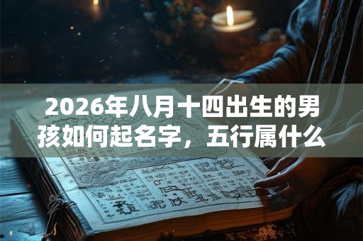 2026年八月十四出生的男孩如何起名字，五行属什么