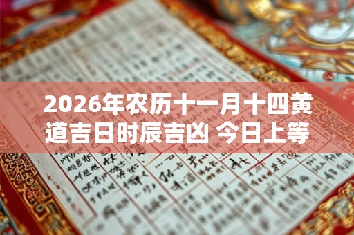 2026年农历十一月十四黄道吉日时辰吉凶 今日上等好时辰查询