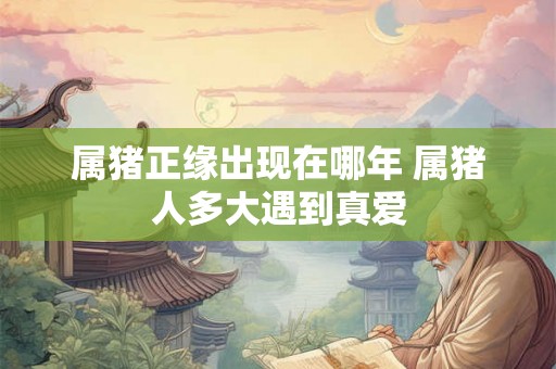 属猪正缘出现在哪年 属猪人多大遇到真爱 属猪正缘出现在哪年 属猪人多大遇到真爱