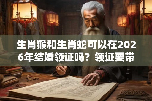 生肖猴和生肖蛇可以在2026年结婚领证吗？领证要带什么？