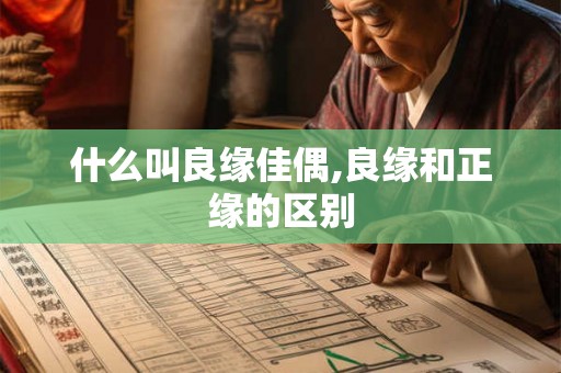 什么叫良缘佳偶,良缘和正缘的区别