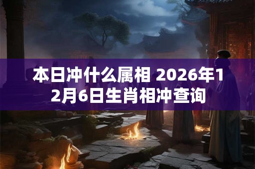 本日冲什么属相 2026年12月6日生肖相冲查询