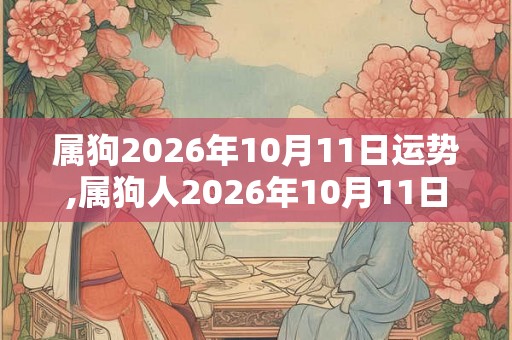 属狗2026年10月11日运势,属狗人2026年10月11日财运,生肖狗2026年10月11日运势