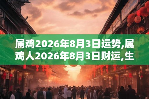 属鸡2026年8月3日运势,属鸡人2026年8月3日财运,生肖鸡2026年8月3日运势 属鸡2026年8月3日运势,属鸡人2026年8月3日财运,生肖鸡2026年8月3日运势