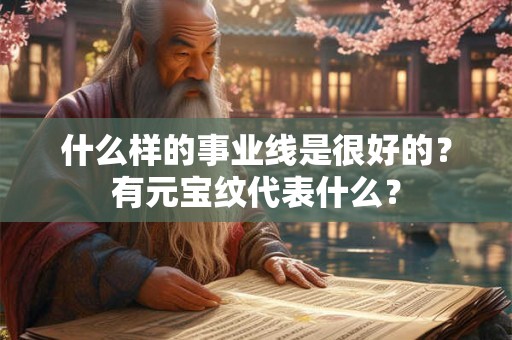 什么样的事业线是很好的？有元宝纹代表什么？