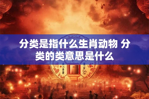 分类是指什么生肖动物 分类的类意思是什么