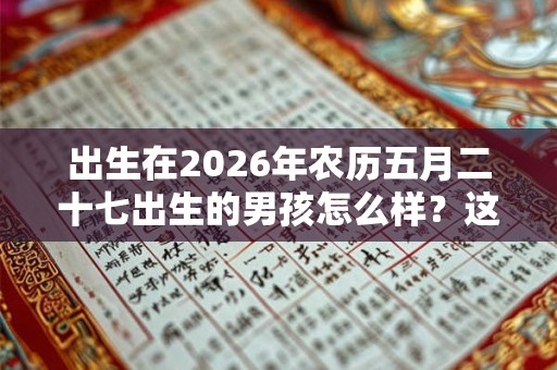出生在2026年农历五月二十七出生的男孩怎么样?这天出生好吗? 出生在2026年农历五月二十七出生的男孩怎么样?这天出生好吗?