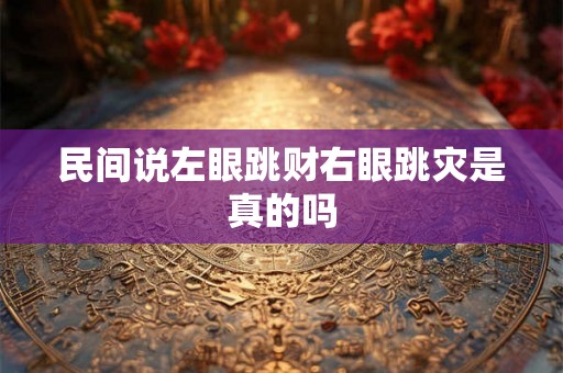 民间说左眼跳财右眼跳灾是真的吗