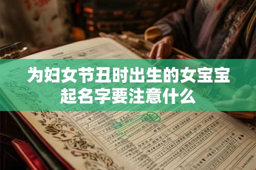 为妇女节丑时出生的女宝宝起名字要注意什么 为妇女节丑时出生的女宝宝起名字要注意什么