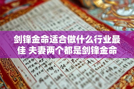 剑锋金命适合做什么行业最佳 夫妻两个都是剑锋金命好吗