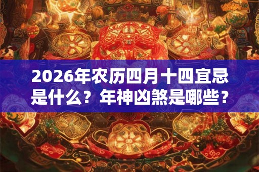 2026年农历四月十四宜忌是什么？年神凶煞是哪些？