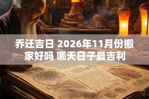 乔迁吉日 2026年11月份搬家好吗 哪天日子最吉利 乔迁吉日 2026年11月份搬家好吗 哪天日子最吉利