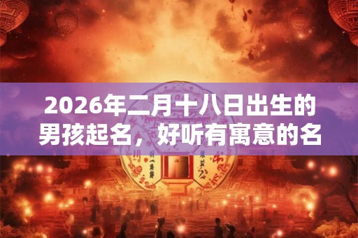 2026年二月十八日出生的男孩起名，好听有寓意的名字推荐