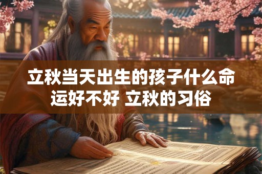 立秋当天出生的孩子什么命运好不好 立秋的习俗
