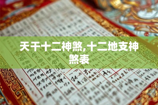 天干十二神煞,十二地支神煞表