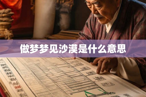 做梦梦见沙漠是什么意思