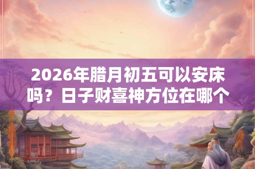 2026年腊月初五可以安床吗？日子财喜神方位在哪个位置？