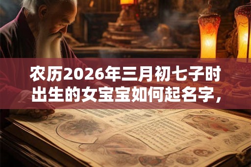 农历2026年三月初七子时出生的女宝宝如何起名字，五行属什么