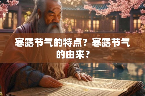 寒露节气的特点？寒露节气的由来？