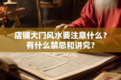 店铺大门风水要注意什么？有什么禁忌和讲究？