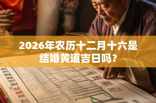 2026年农历十二月十六是结婚黄道吉日吗？