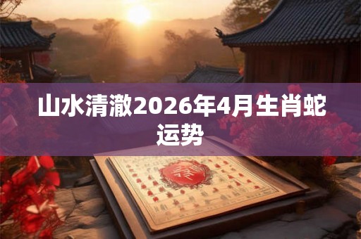 山水清澈2026年4月生肖蛇运势