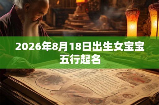 2026年8月18日出生女宝宝五行起名