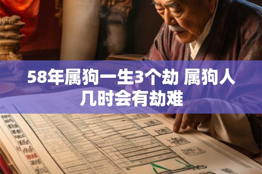 58年属狗一生3个劫 属狗人几时会有劫难