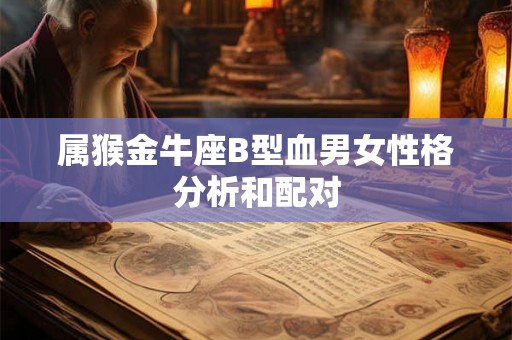 属猴金牛座B型血男女性格分析和配对