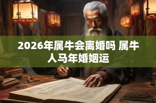 2026年属牛会离婚吗 属牛人马年婚姻运