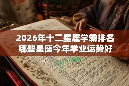 2026年十二星座学霸排名 哪些星座今年学业运势好