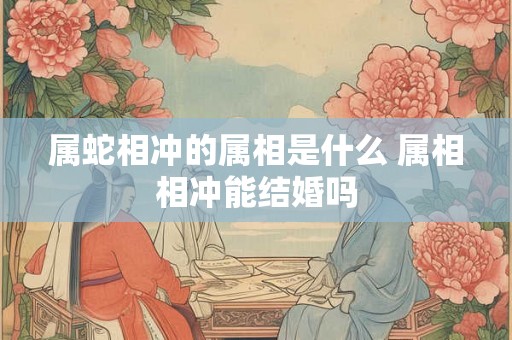 属蛇相冲的属相是什么 属相相冲能结婚吗