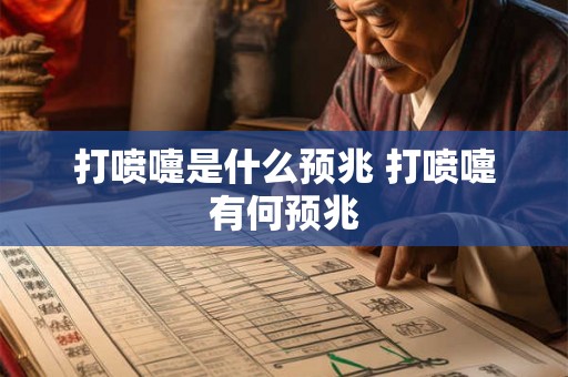 打喷嚏是什么预兆 打喷嚏有何预兆 打喷嚏是什么预兆 打喷嚏有何预兆