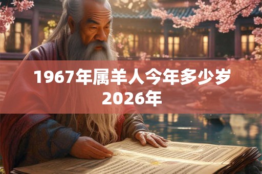 1967年属羊人今年多少岁2026年