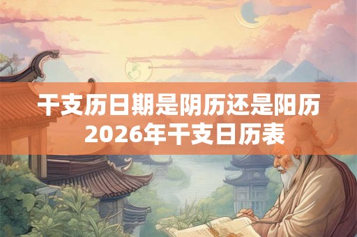 干支历日期是阴历还是阳历  2026年干支日历表