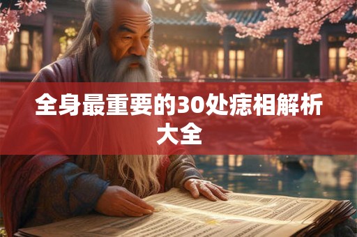 全身最重要的30处痣相解析大全 全身最重要的30处痣相解析大全