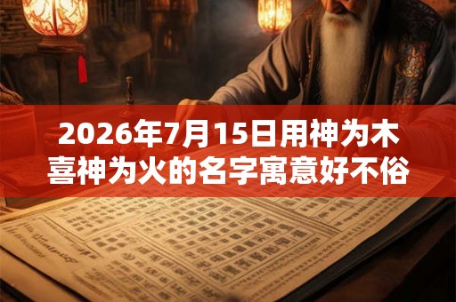2026年7月15日用神为木喜神为火的名字寓意好不俗套 2026年7月15日用神为木喜神为火的名字寓意好不俗套
