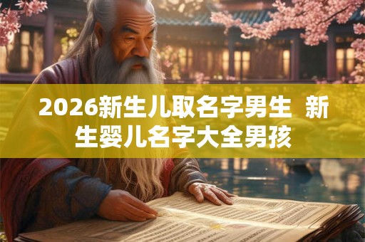 2026新生儿取名字男生  新生婴儿名字大全男孩
