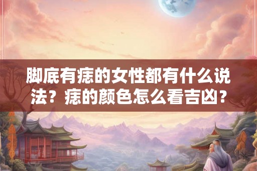 脚底有痣的女性都有什么说法？痣的颜色怎么看吉凶？
