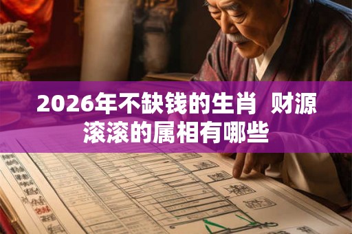 2026年不缺钱的生肖  财源滚滚的属相有哪些