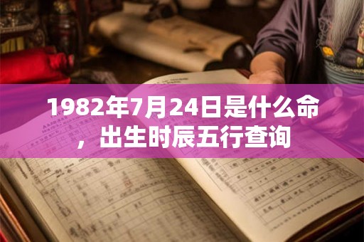 1982年7月24日是什么命，出生时辰五行查询