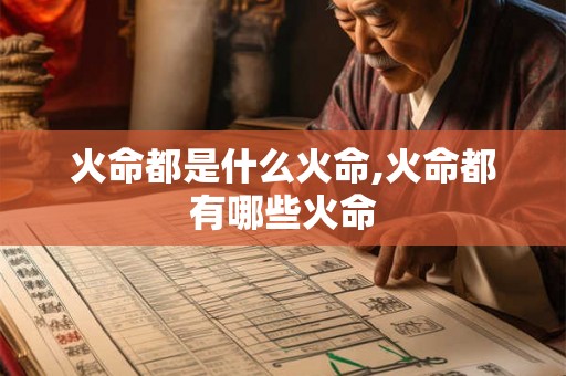 火命都是什么火命,火命都有哪些火命