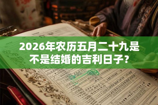2026年农历五月二十九是不是结婚的吉利日子？