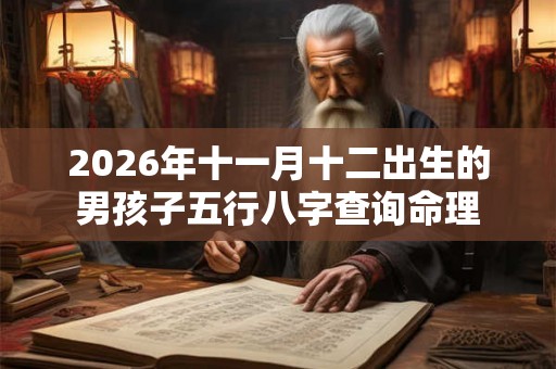 2026年十一月十二出生的男孩子五行八字查询命理 2026年十一月十二出生的男孩子五行八字查询命理